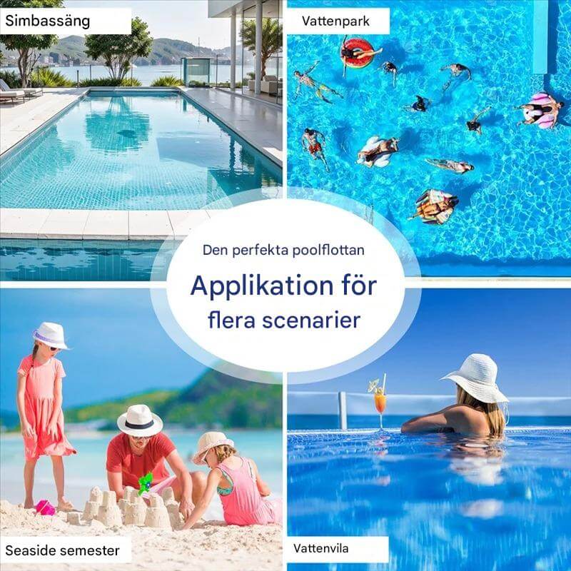 HydroHammock – Uppblåsbar Flytstol för Vuxna | Bekväm Poolhängmatta med Nackkudde & Plantmönster