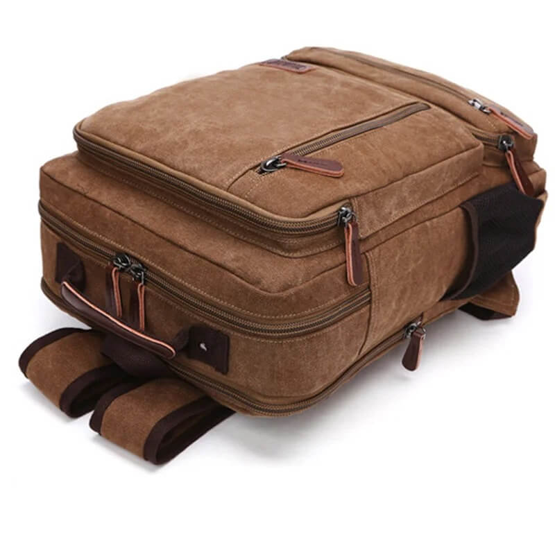 NomadiqPack – Vintage Canvas Ryggsäck för Resor | Stil, Funktion och Flexibilitet i Ett