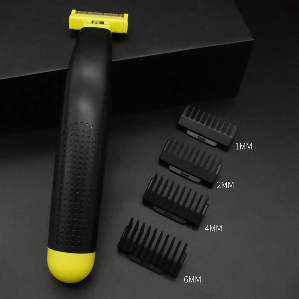 TrimFlex Rakapparat - Vattentålig, Dubbelbladig & Uppladdningsbar för Resor och Vardag