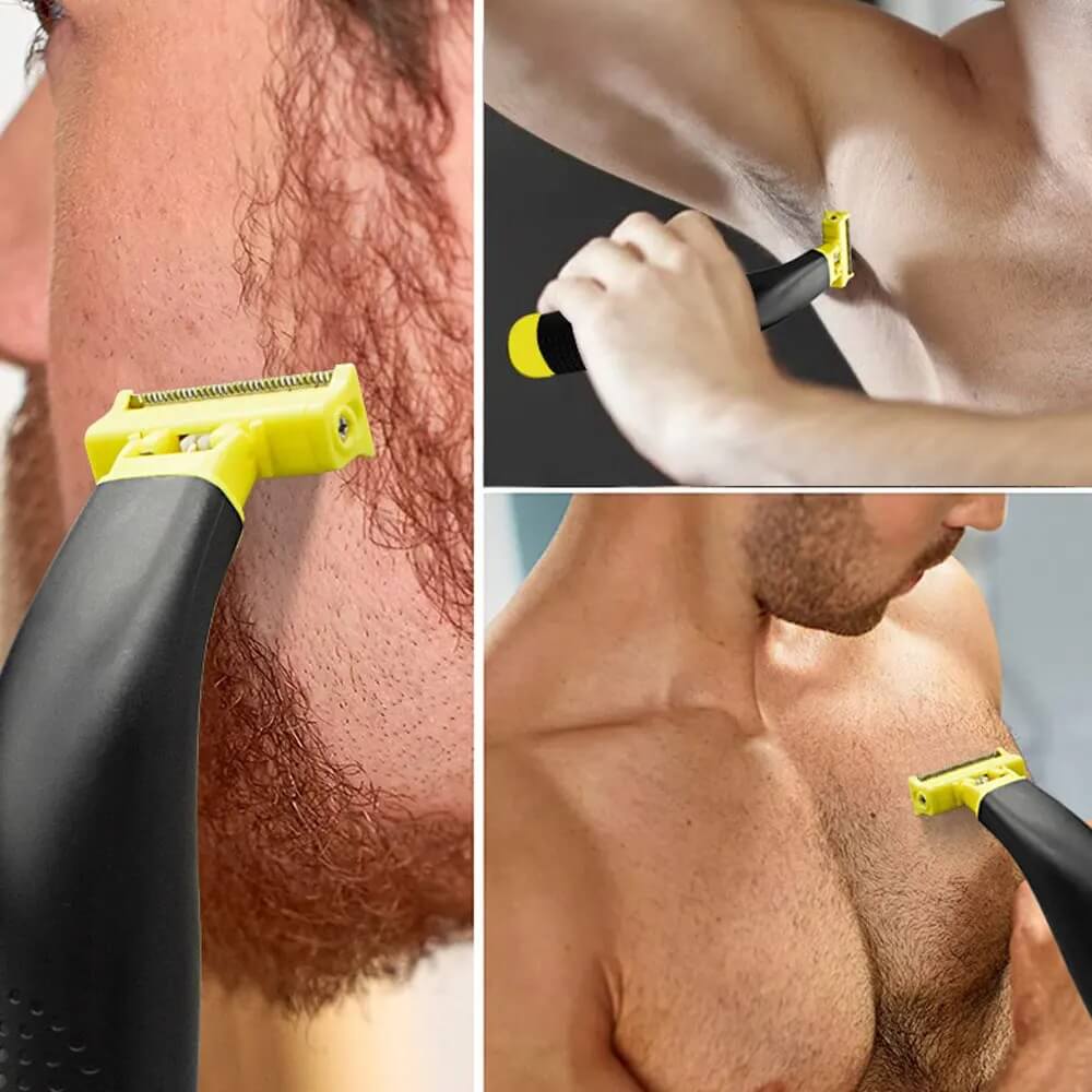 TrimFlex Rakapparat - Vattentålig, Dubbelbladig & Uppladdningsbar för Resor och Vardag