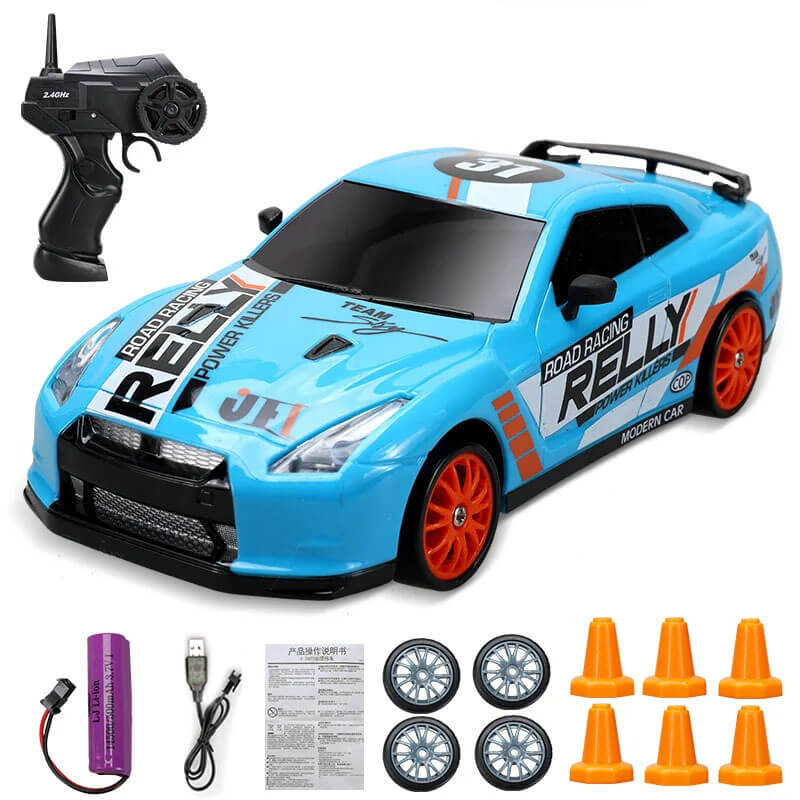 1:24 RC Drift Car with Four Wheel Drive - 15km/h High Speed and Dynamic Racing