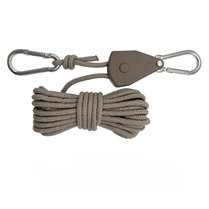 ReflectaCord – Reflekterande Tältlina 5M med Justerbar Trissa för Camping