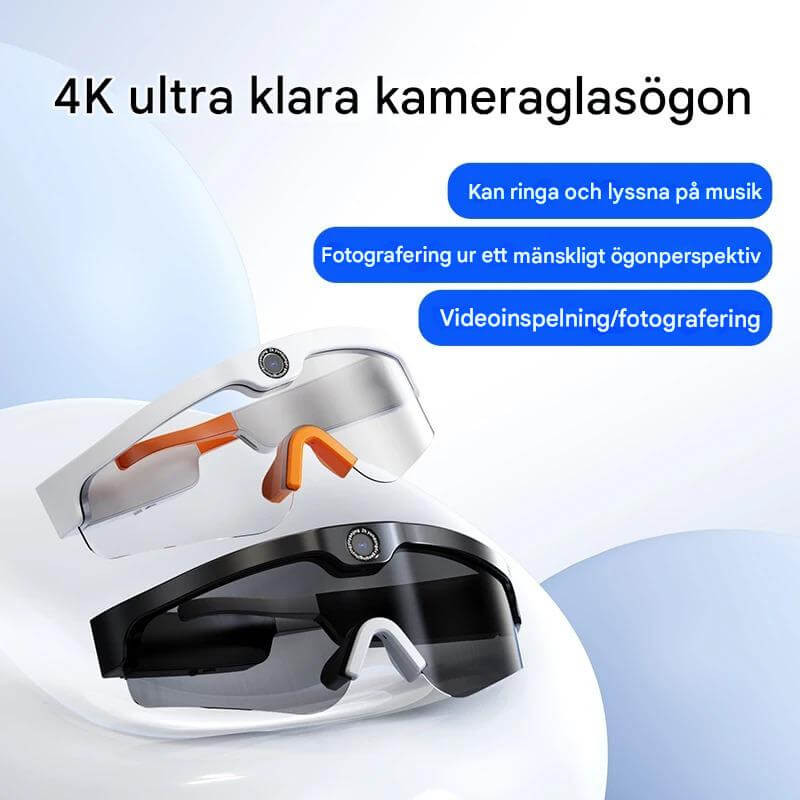 SmartSol – Solglasögon med Inbyggd Kamera och Trådlösa Hörlurar | Kompakta och Funktionella för Aktiva Äventyr