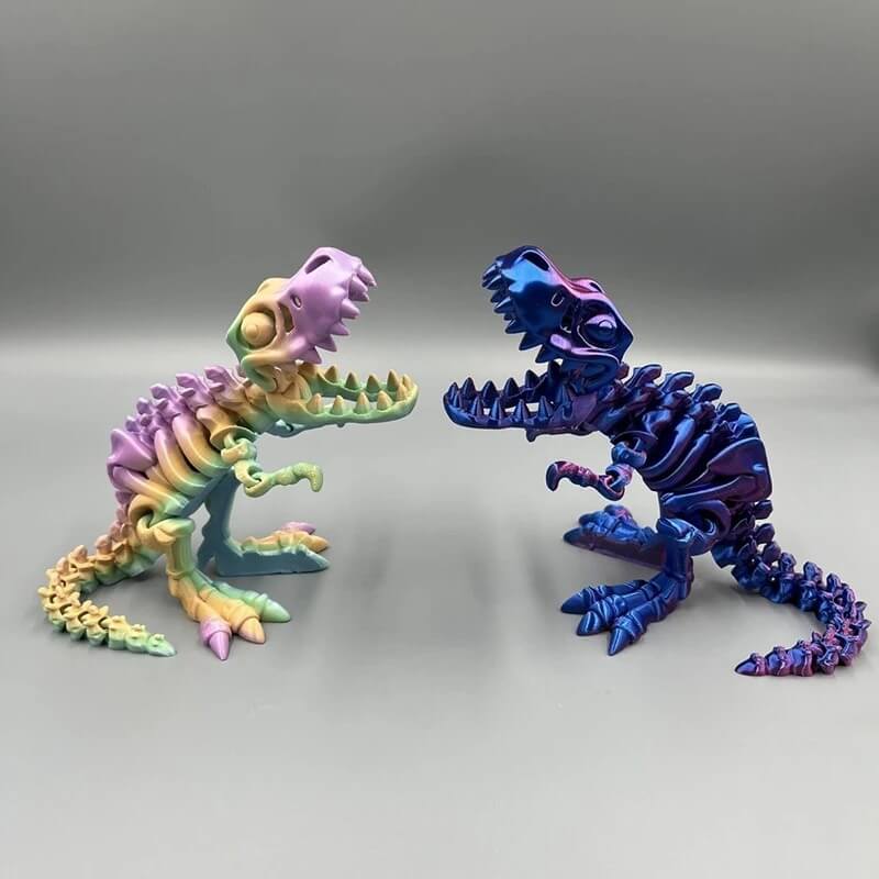DinoFlex - Rörlig 3D-printad Dinosauriemodell för Lek och Dekor