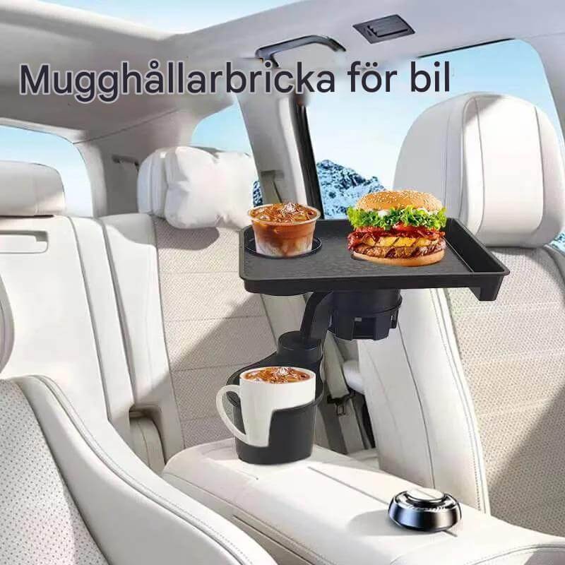 CarMealTray – Bilbricka med Roterande Serveringsyta | Ät och Organisera Smidigt i Bilen