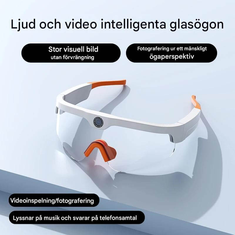SmartSol – Solglasögon med Inbyggd Kamera och Trådlösa Hörlurar | Kompakta och Funktionella för Aktiva Äventyr
