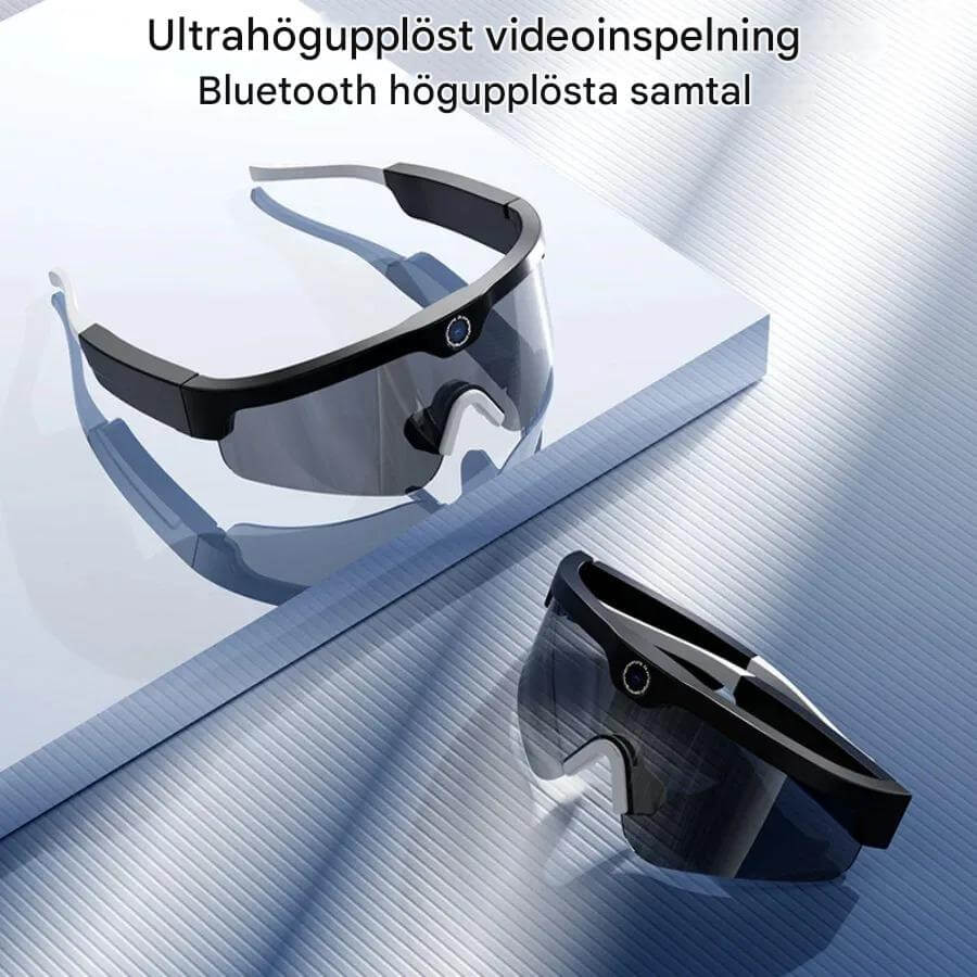 SmartSol – Solglasögon med Inbyggd Kamera och Trådlösa Hörlurar | Kompakta och Funktionella för Aktiva Äventyr