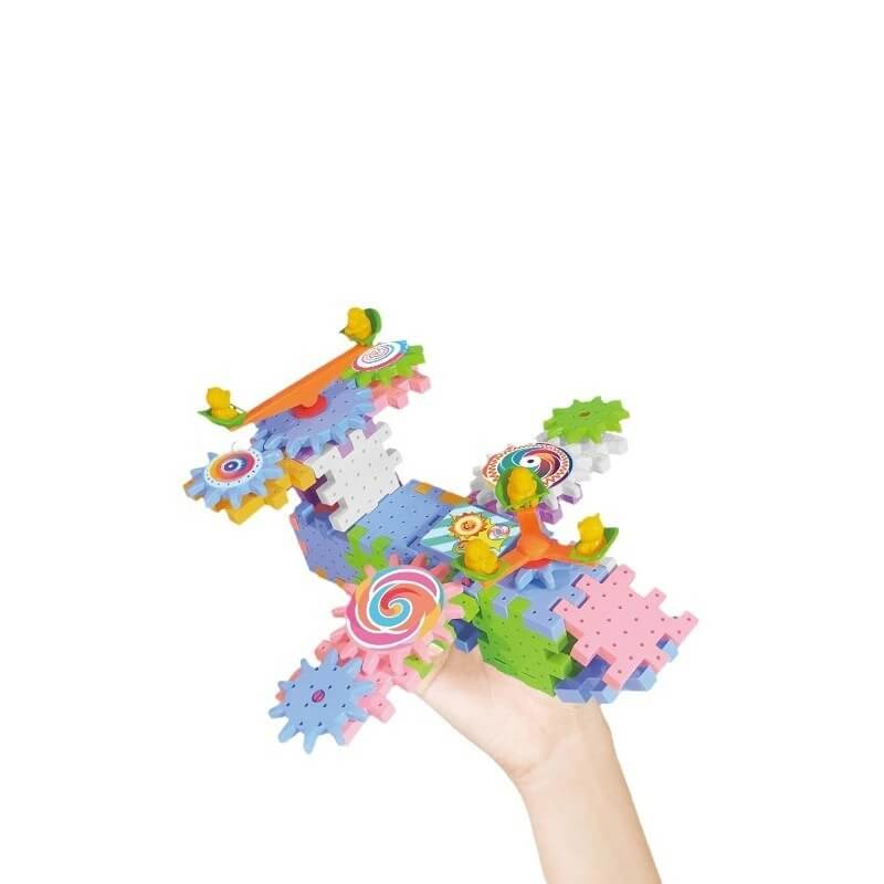 Elektrisk Byggmodell – 3D Pussel med Växlar för Barn