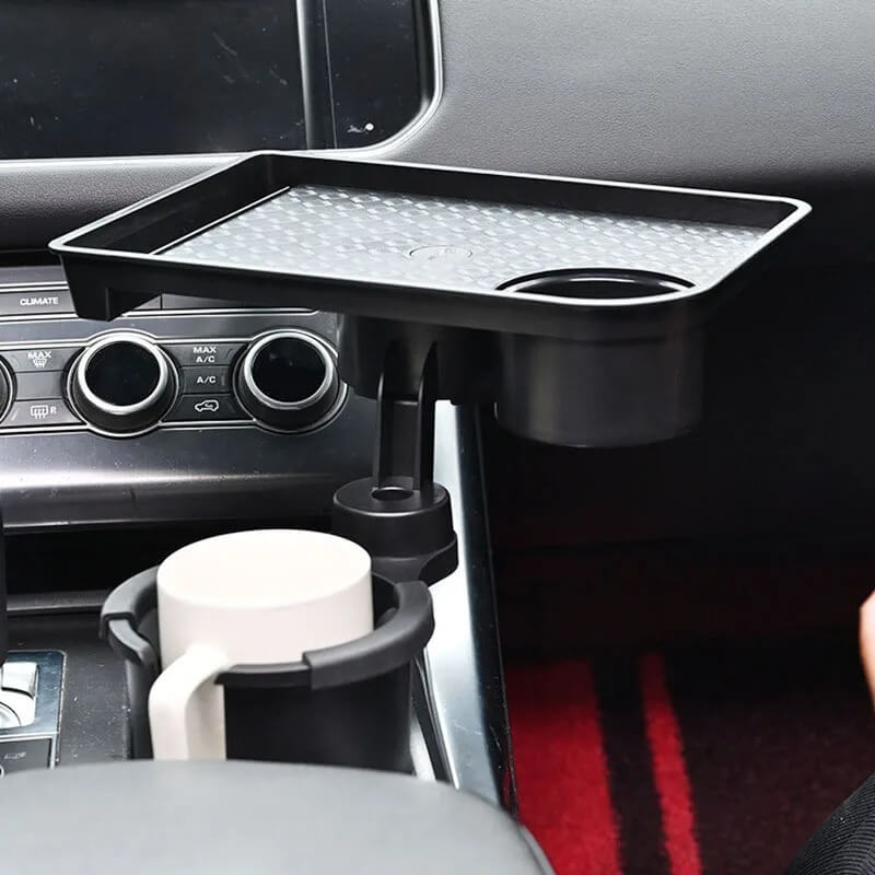 CarMealTray – Bilbricka med Roterande Serveringsyta | Ät och Organisera Smidigt i Bilen