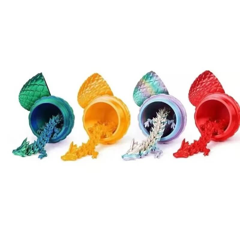 MystiCore - 3D-printat drakägg med rörlig minidrake – en magisk detalj för skrivbordet eller barnrummet