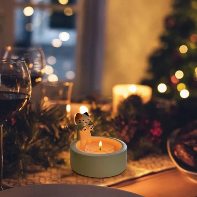 PawFlicker – Dekorativ Djurinspirerad Ljushållare för Värme och Stämning