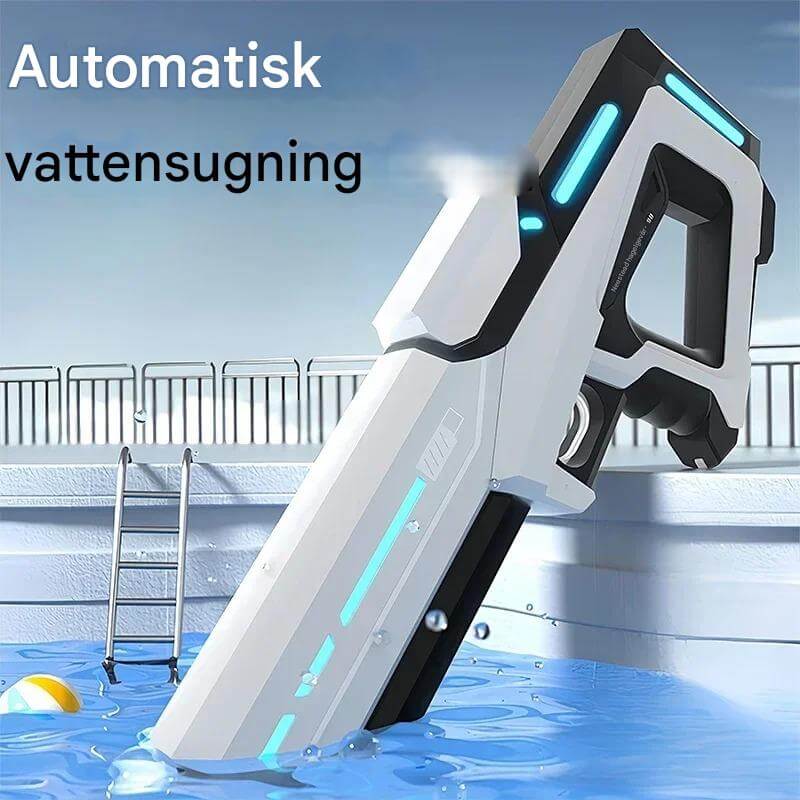 SplashForce – Automatisk Vattenkanon för Lek & Sommarspel | Elkraft, Lång Räckvidd och Massor av Action
