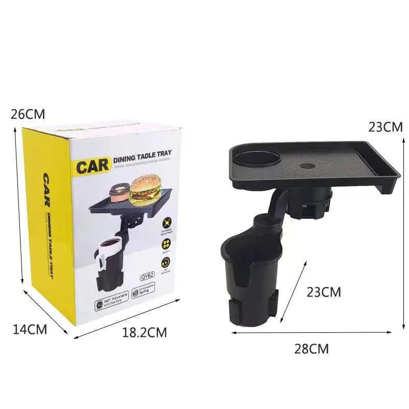 CarMealTray – Bilbricka med Roterande Serveringsyta | Ät och Organisera Smidigt i Bilen