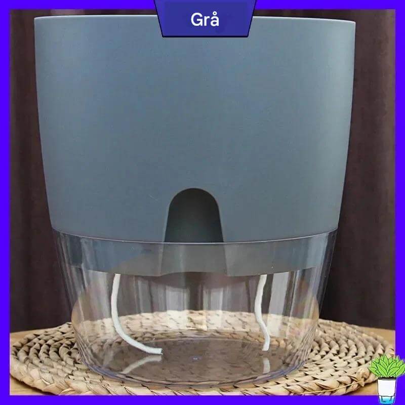 AquaBloom – Självbevattnande Kruka med Dubbellager | Gör Växtvård Enklare Än Någonsin