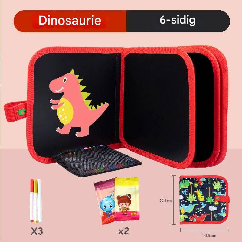 DoodleBloom – Återanvändningsbar Ritbok för Barn | Torkbar & Bärbar Kreativitet med Magisk Penna