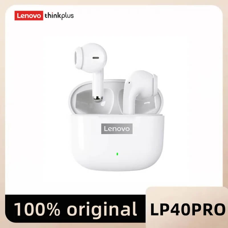 Lenovo LP40 Pro – Trådlösa Bluetooth 5.1 Hörlurar | HiFi-ljud, Touchkontroll, Laddningsetui och Mikrofon