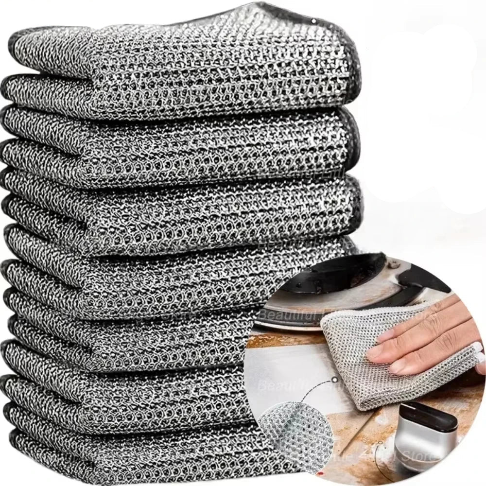 ScrubMaster - Multifunktionell Disktrasa av Ståltråd, Återanvändbar & Effektiv