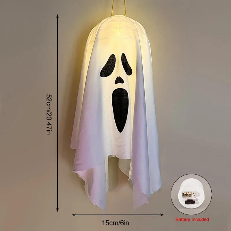 Halloween LED Ghost Light - Hanging Horror Decoration for Indoor and Outdoor
