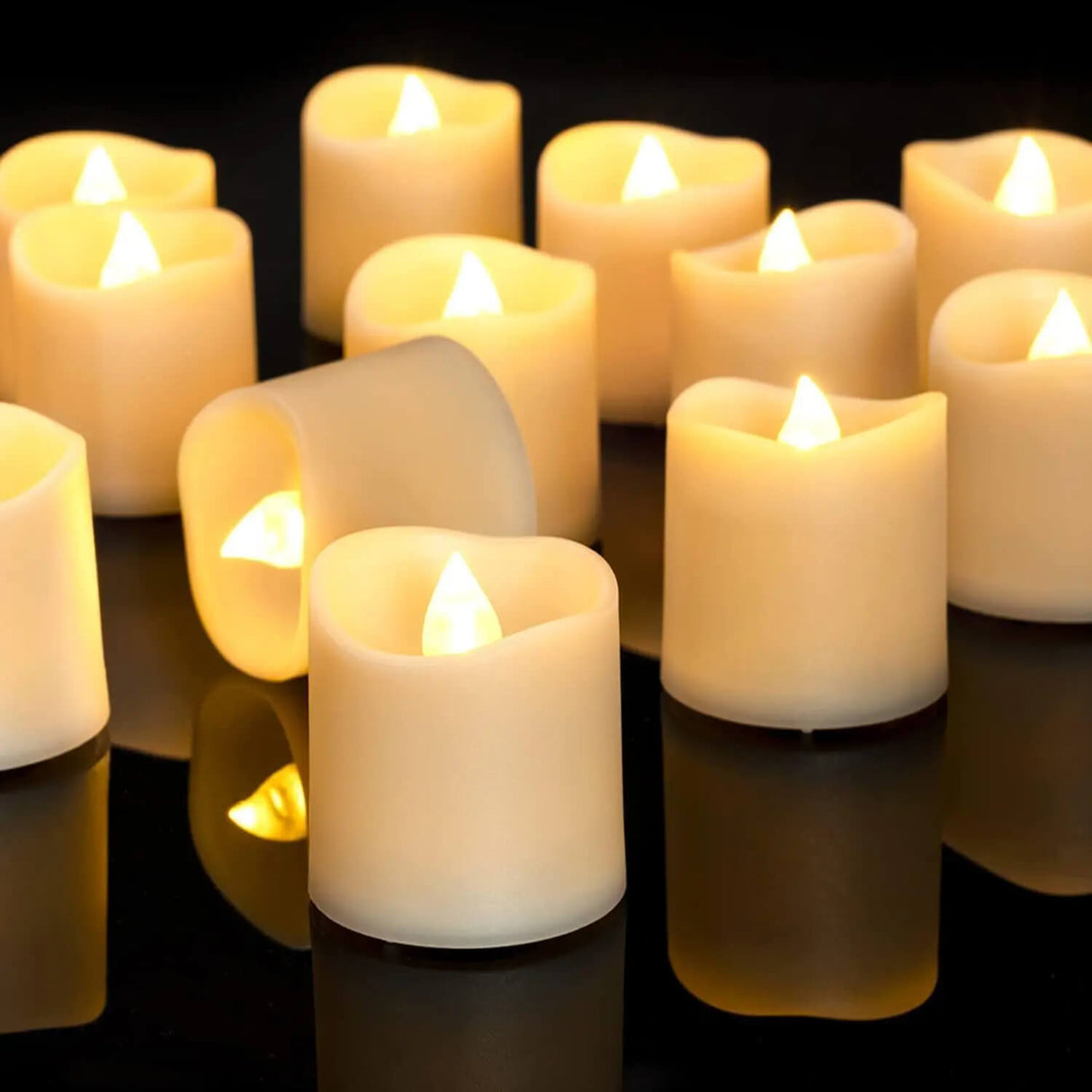 Flameless LED Candles - Creative Tea Lights with Warm White Light