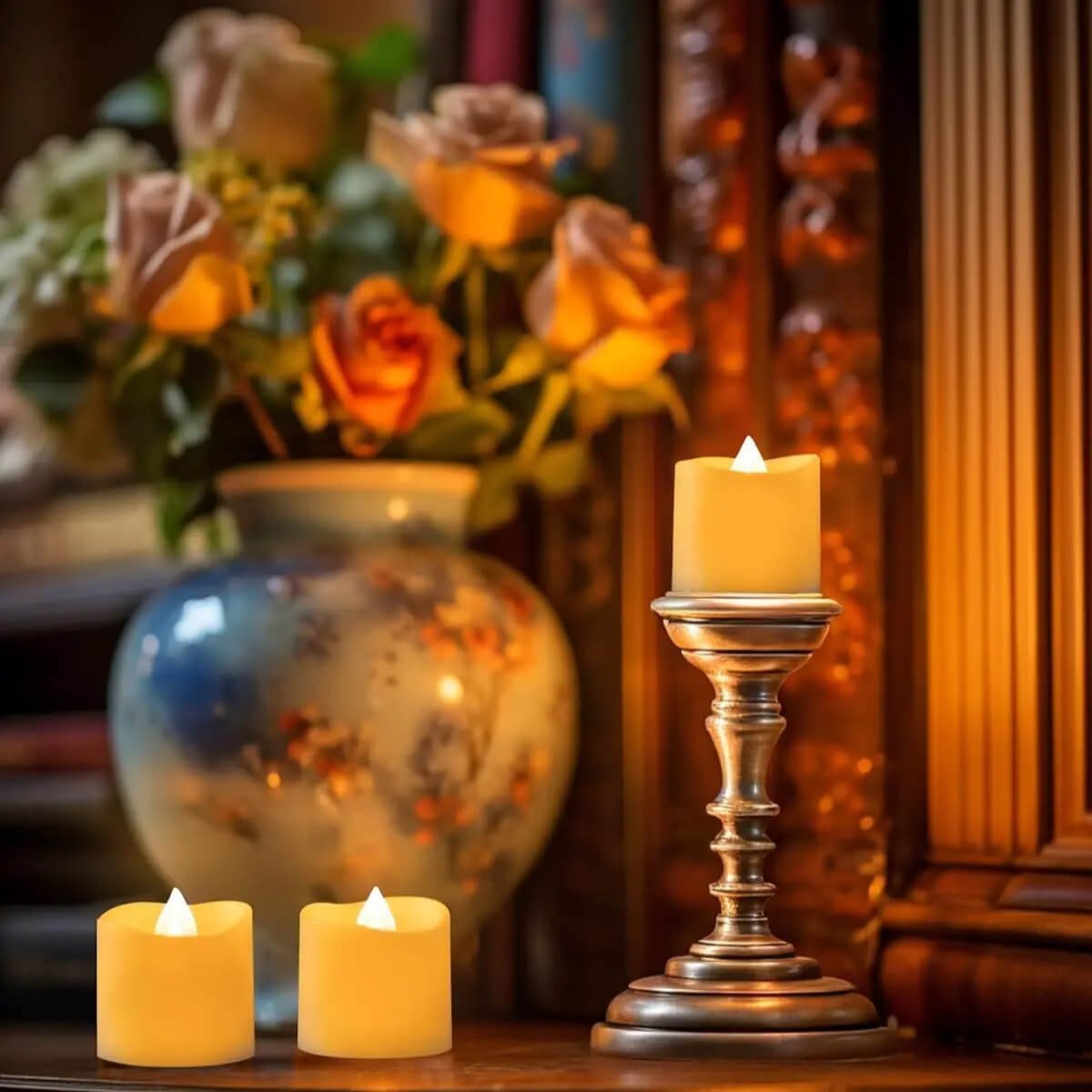 Flameless LED Candles - Creative Tea Lights with Warm White Light