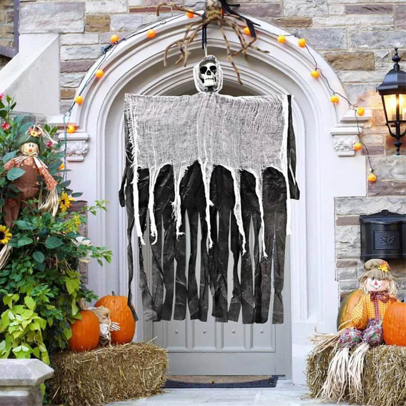 Halloween Decoration: Hanging Haunted House Decoration - Ghost, Skull and Skeleton