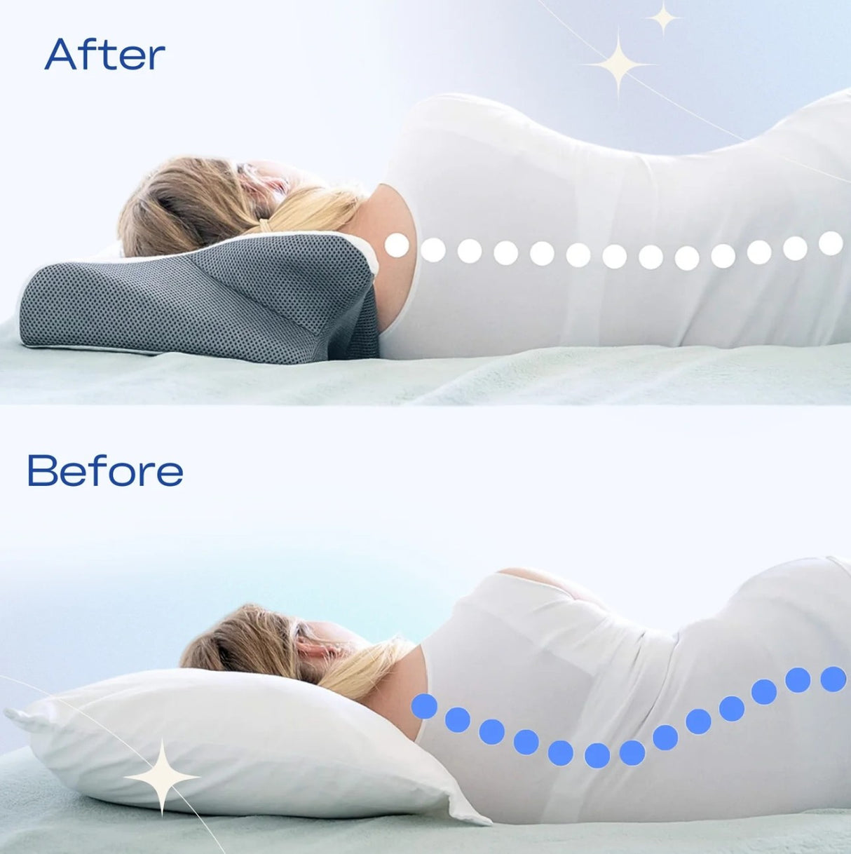Snoozeit - Ergonomic & Comfortable Orthopedic Neck Pillow