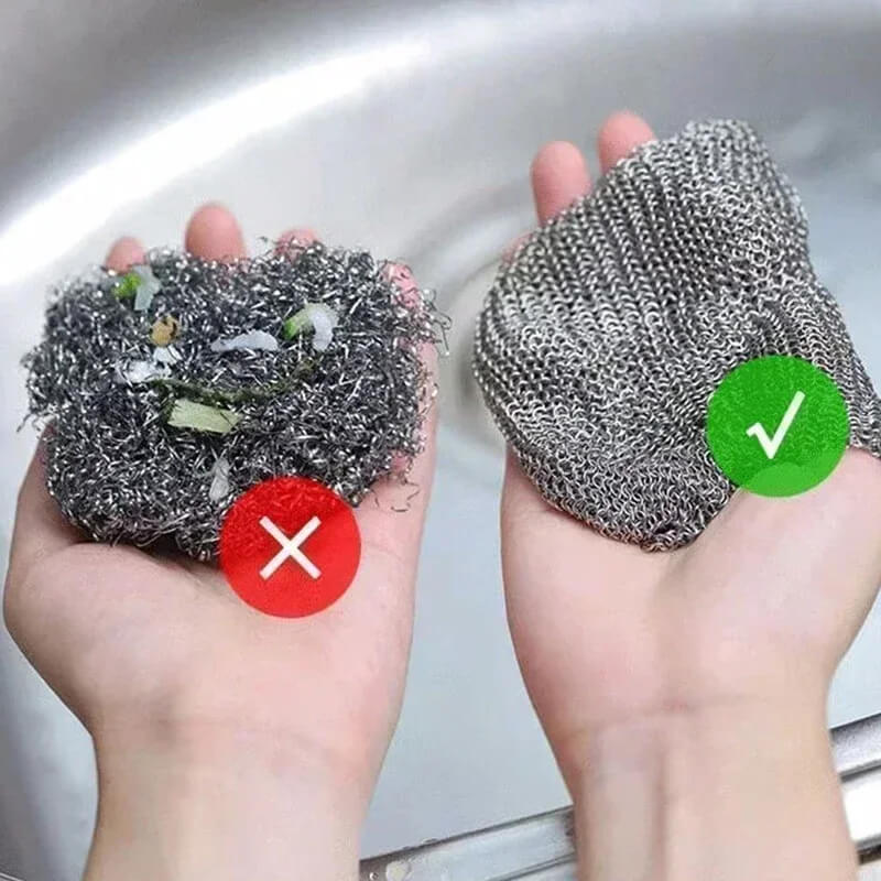 ScrubMaster - Multifunktionell Disktrasa av Ståltråd, Återanvändbar & Effektiv