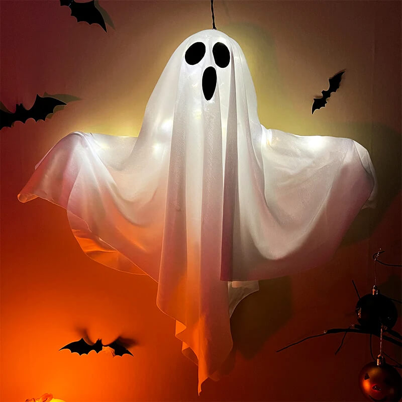 Halloween LED Ghost Light - Hanging Horror Decoration for Indoor and Outdoor