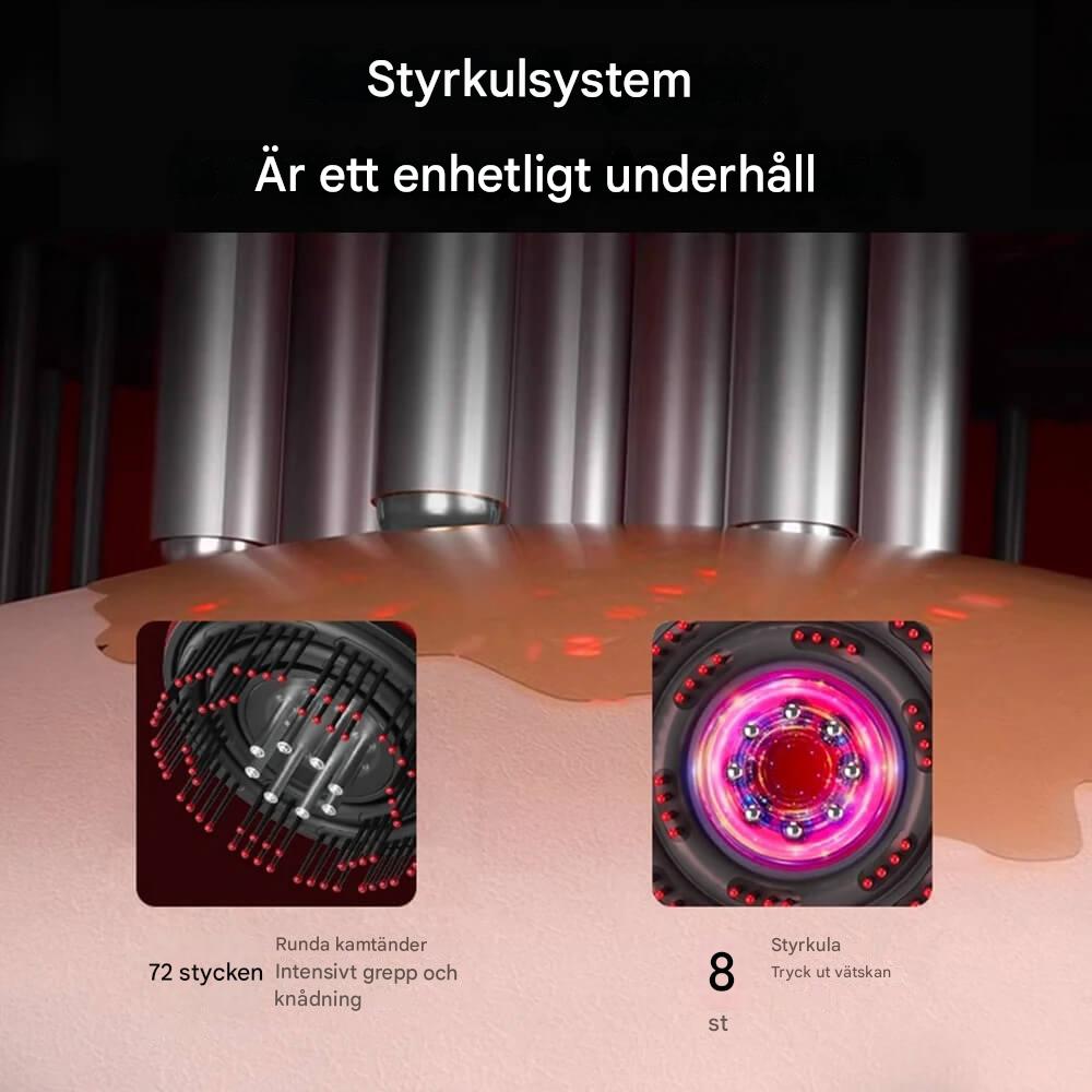 Elektrisk Massagekam Med Röd Ljusterapi – Med Oljedispenser