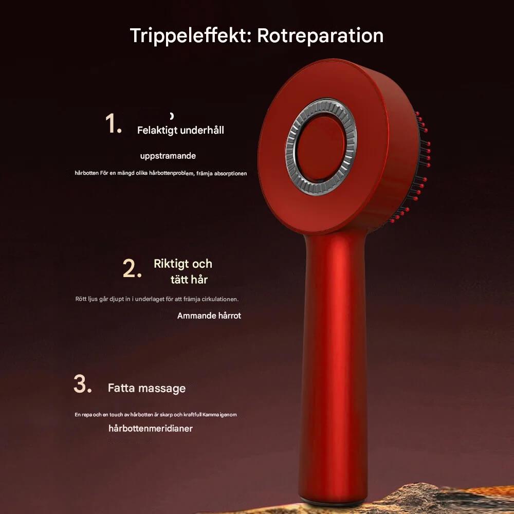 Elektrisk Massagekam Med Röd Ljusterapi – Med Oljedispenser