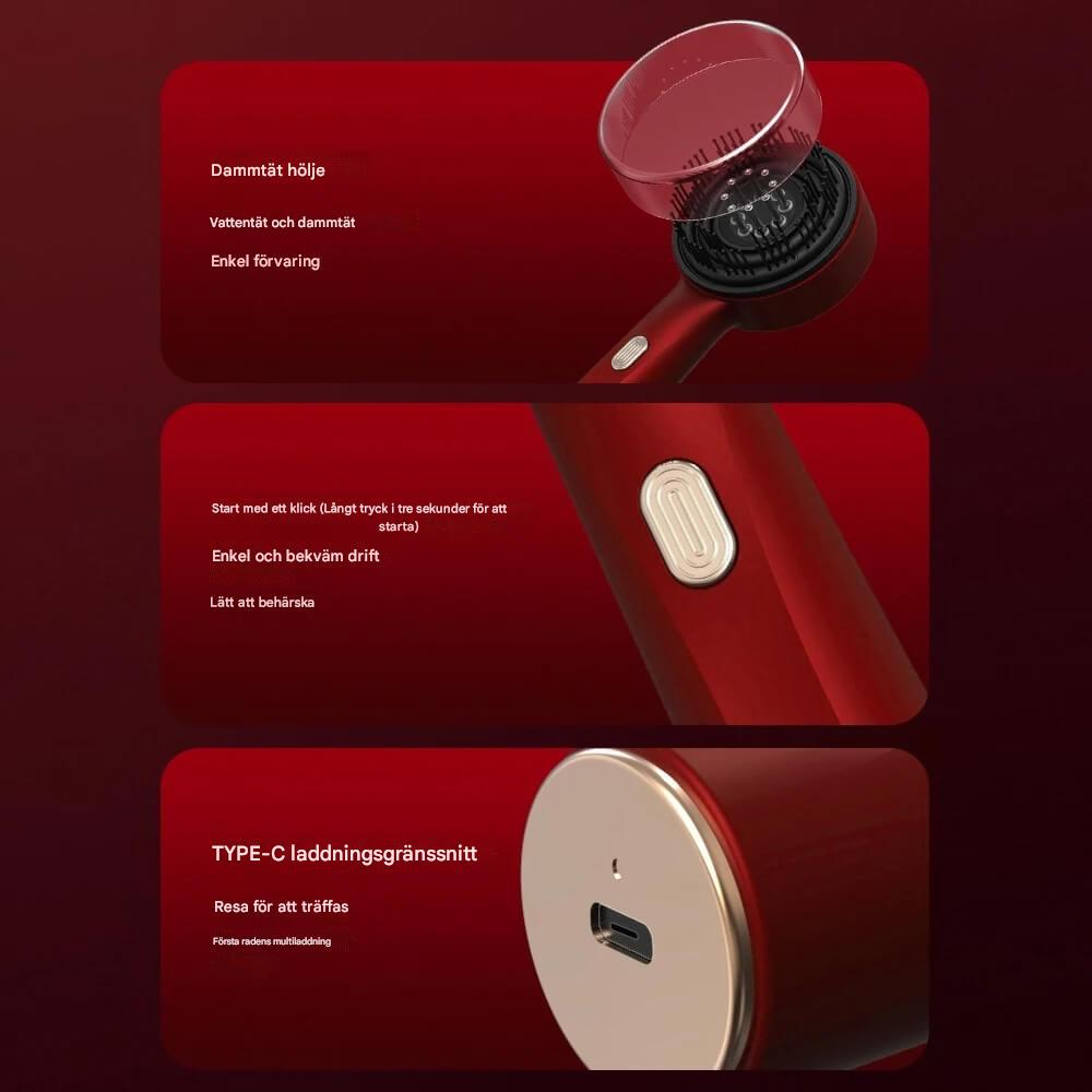 Elektrisk Massagekam Med Röd Ljusterapi – Med Oljedispenser