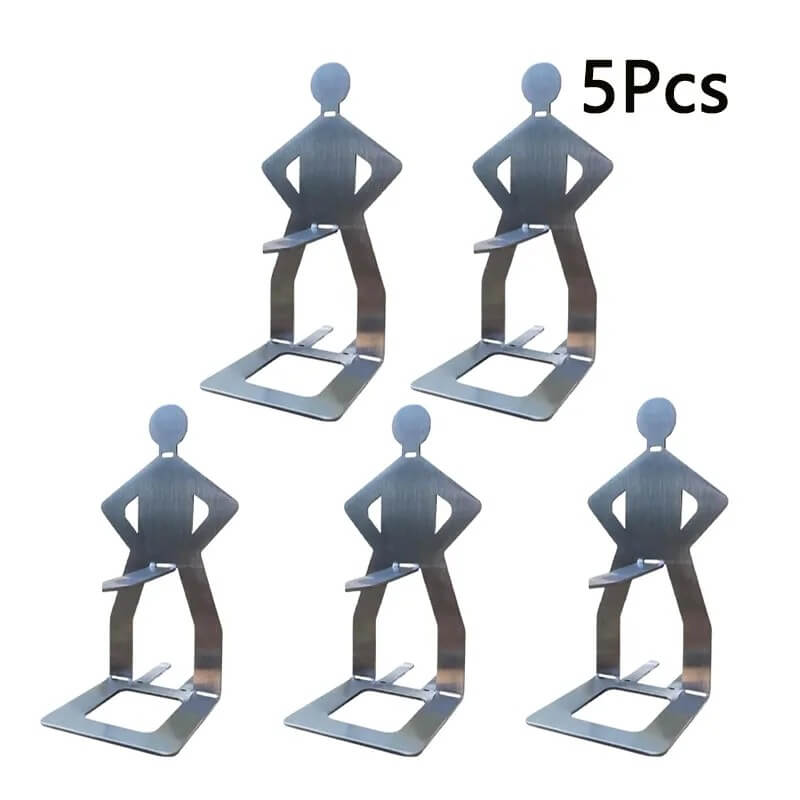 Sausbro - Bärbar korvhållare i rostfritt stål för camping, grill och picknick 5st