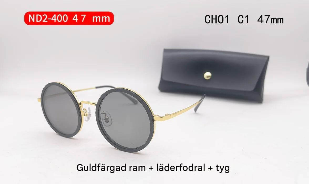 Solvyn – Justerbara Runda Solglasögon för Män & Kvinnor | Polariserade med ND-Liknande Filter och Retrostil