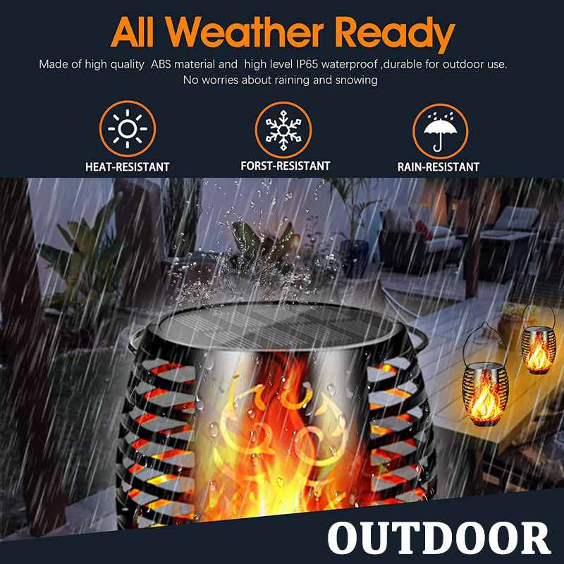 Solcellsdriven LED Lykta för Utomhusbruk | IP65 Vattentät Trädgårdsfackla med Flammeffekt – Energisnål & Automatisk Tändning