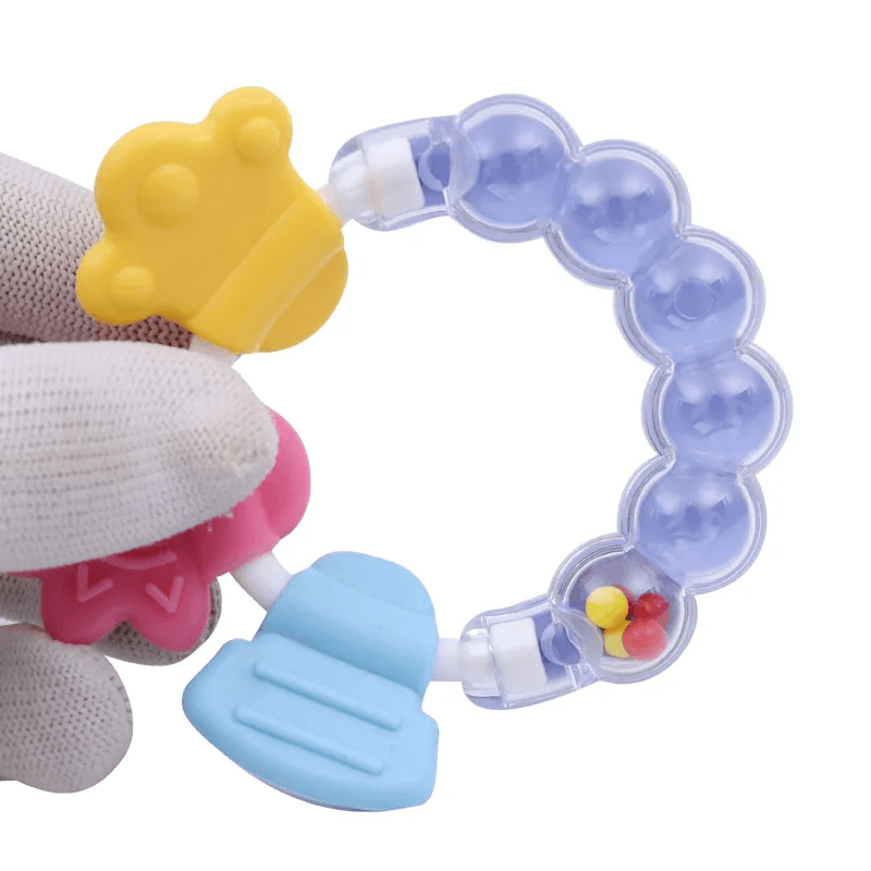 Tandvänlig Babyleksak – Silikon Rassel och Tugga-bit
