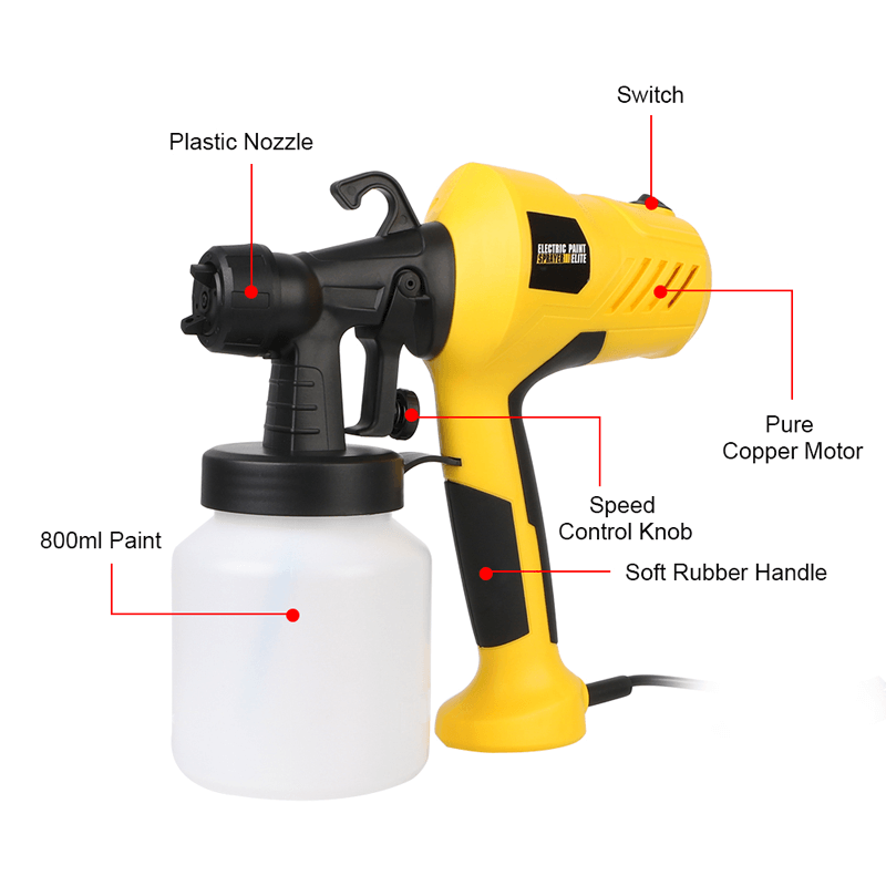 Elektrisk Spraypistol Färgpistol 800 ml