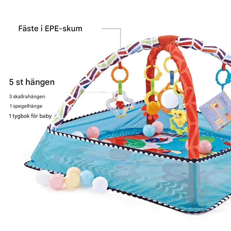 Baby Matta med Staket och Lekfunktioner – Pedagogisk och Säker Babymatta