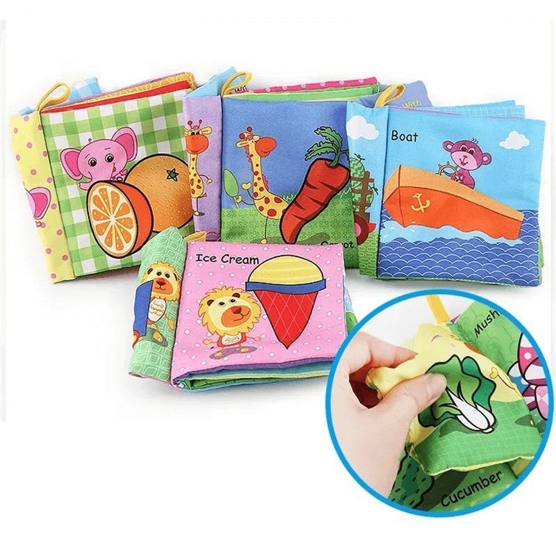 Baby Discovery Books – Tygböcker för Tidig Lärande & Sensorisk Upptäckt