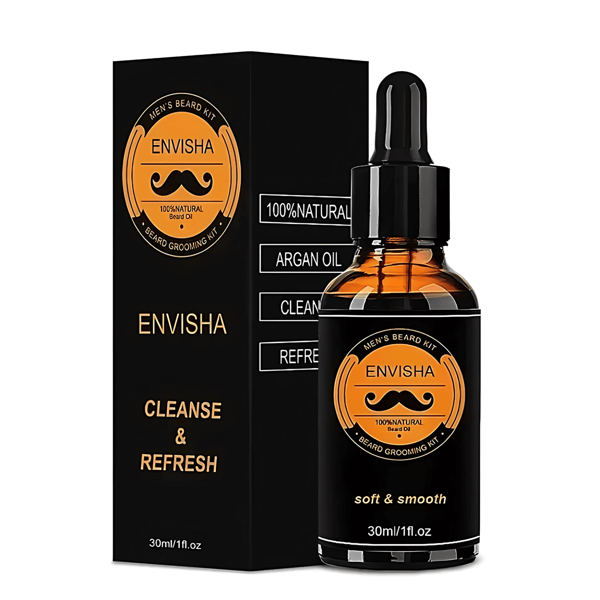 BeardMaster - 6-in-1 Beard Care Kit for Men with Oil, Balm, Comb, Brush & Scissors