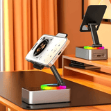 EchoStand – 5-i-1 Trådlös Bluetooth Högtalare, Mobilhållare & Powerbank för Resa, Hem och Fest