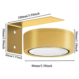 LINA – 2-pack LED Vägglampor i Svart & Guld med 13 Färglägen, Magnetfäste & Fjärrkontroll