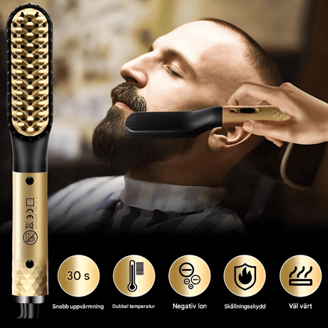 GroomFlex - Electric Comb and Hair Styler with Ionization & Adjustable Heat for Beard and Hair
