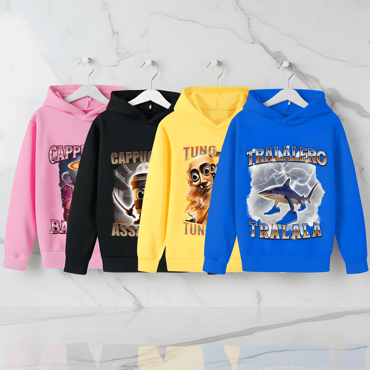 GiggleWear - Hoodie with Italian Mindrot Characters for Kids & Adults