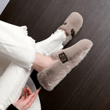 FurLush - Sko i imiteret pels med justerbar rem & Plys-komfort til indendørs og let udendørs brug