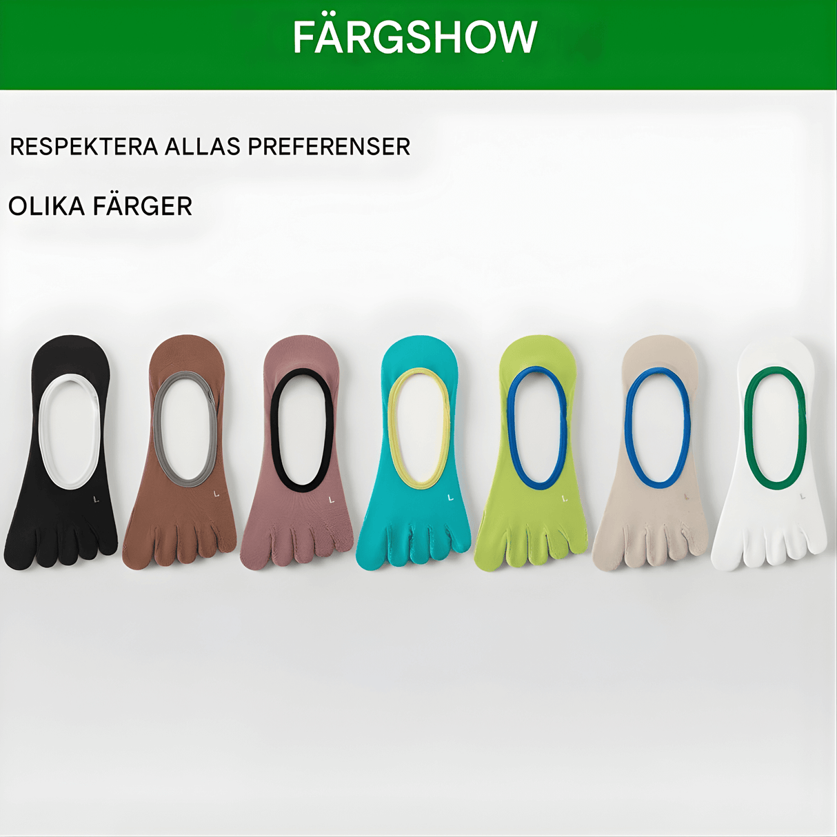 YogiGrip – Fem-Tå Yoga Strumpor med Halkskydd & Andningsbar Komfort för Kvinnor