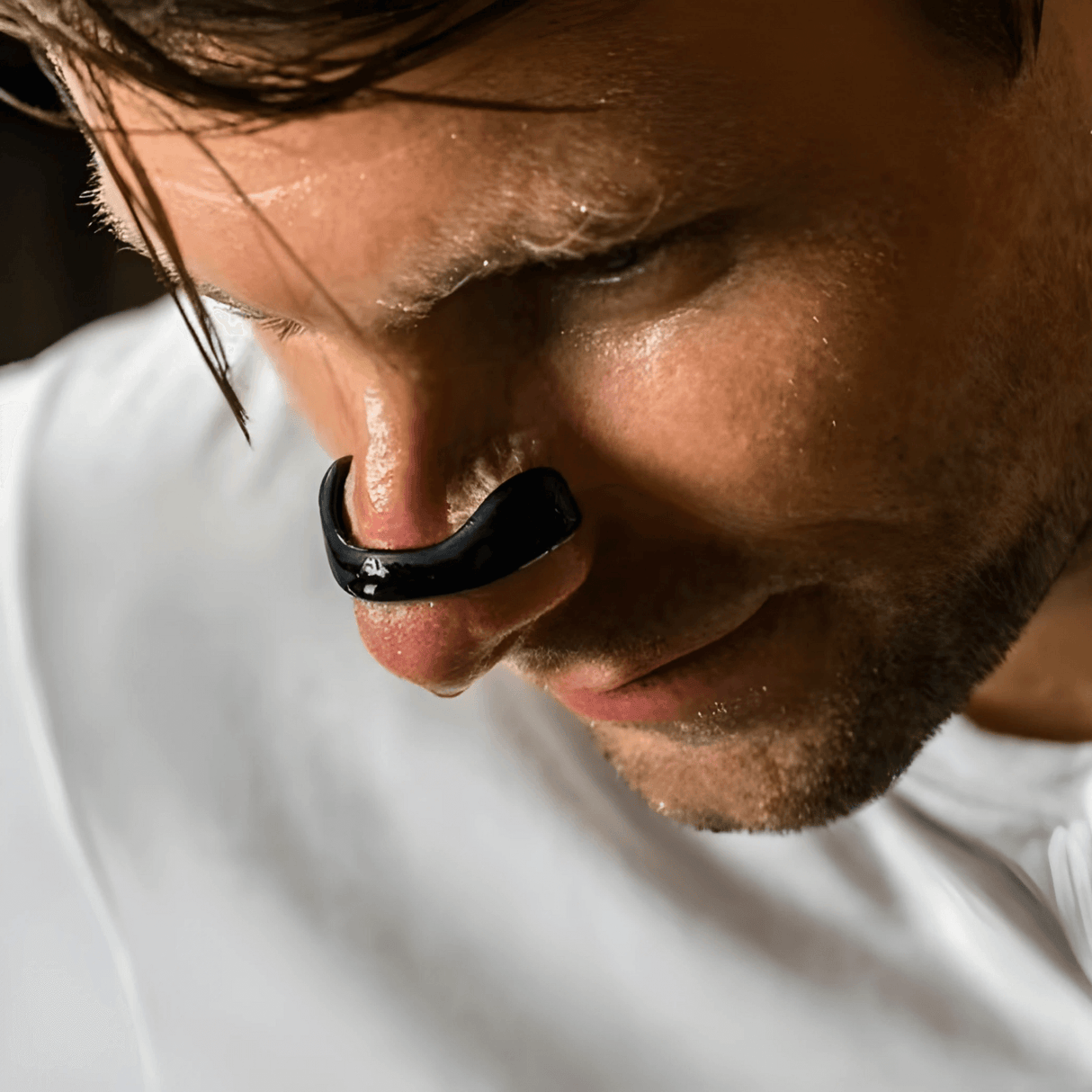 AirNite - Anti-Snoring Kit in Black or White with Nose Clip & Breathing Tabs for Better Nasal Breathing