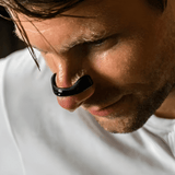 AirNite - Anti-Snoring Kit in Black or White with Nose Clip & Breathing Tabs for Better Nasal Breathing