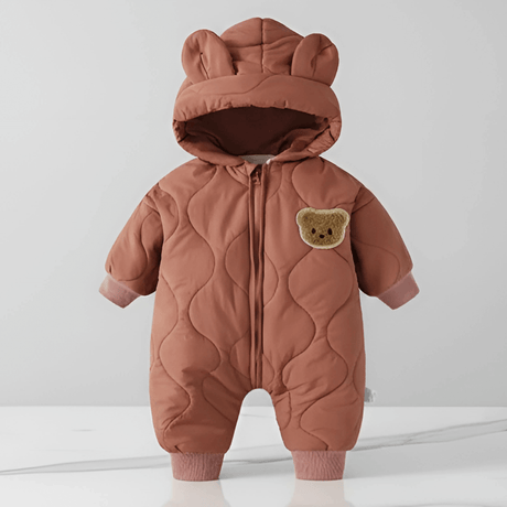 CuddleWear – Varm Babyoverall med Fleecefoder & Lättanvänd Dragkedja för Höst och Vinter