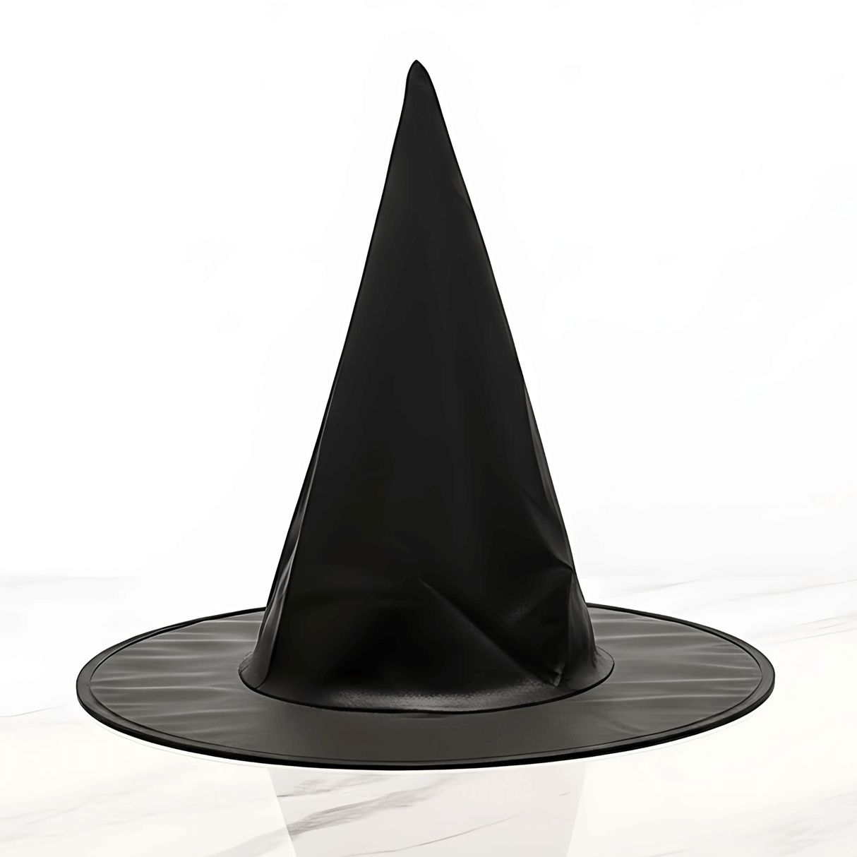 WitchGleam – Hopfällbar Halloweenhäxhatt i Svart Polyester för Maskerad, Party & Dekoration