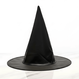 WitchGleam – Hopfällbar Halloweenhäxhatt i Svart Polyester för Maskerad, Party & Dekoration
